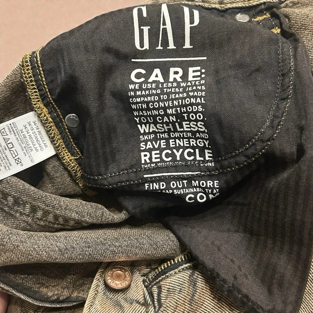 NWT Womens GAP Horseshoe Barrel Leg High Rise Baggy Denim Jeans 38x27 18R - Picture 6 of 10